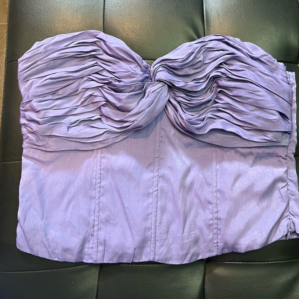 Do+Be Purple Twisted Corset Top